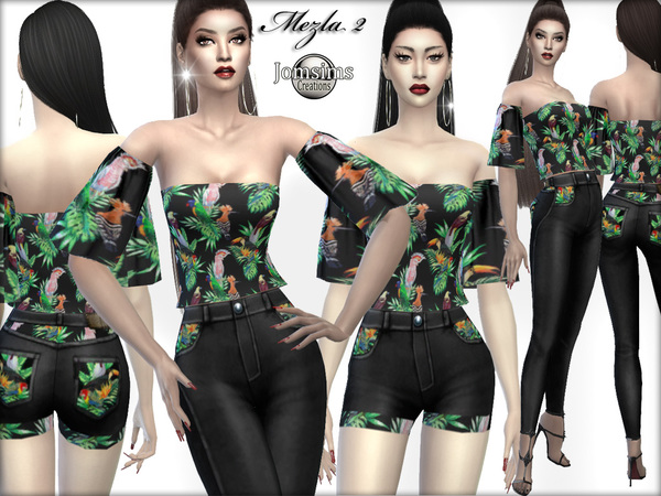 Sims 4 Mezla 2 outfit set by jomsims at TSR
