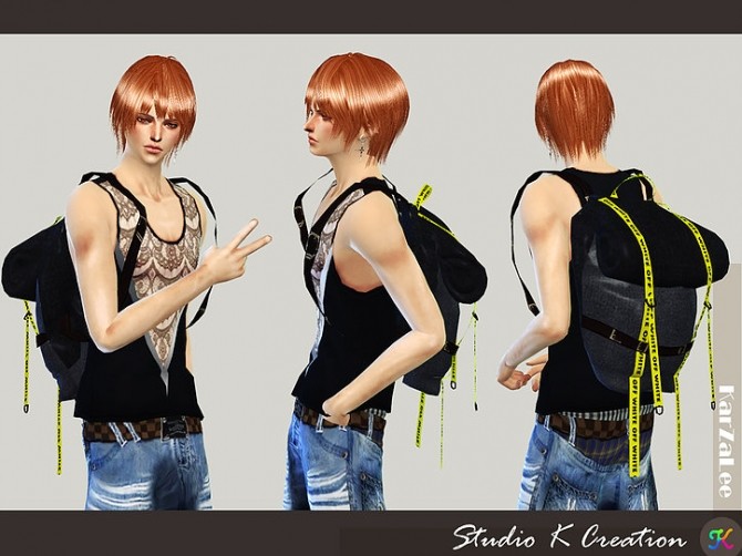 Sims 4 Roll top backpack at Studio K Creation