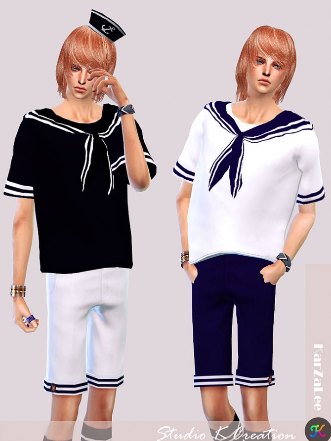 Sims 4 Sailor Outfit CC