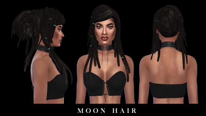 Sims 4 Moon Hair at Leo Sims