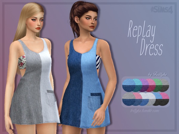 Sims 4 Replay Dress by Trillyke at TSR