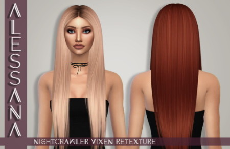 Nightcrawler’s Vixen Hair Retexture at Alessana Sims