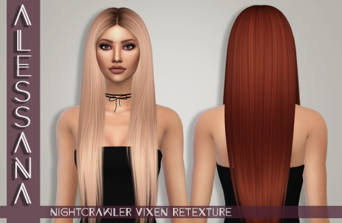 Sims 4 Nightcrawlers Vixen Hair Retexture at Alessana Sims