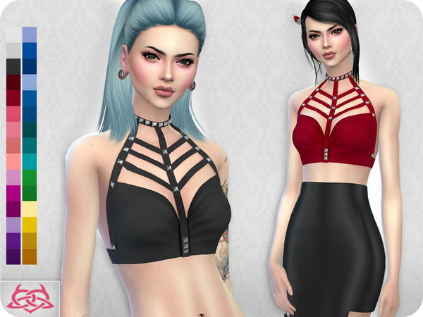 Sims 4 Anabel top by Colores Urbanos at TSR