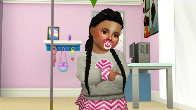 Sims 4 SIMPLICIATY KYRA HAIR KIDS AND TODDLER VERSION at REDHEADSIMS