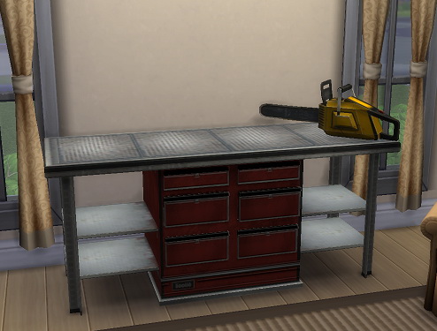 Sims 4 Pet Stories Tool Table by BigUglyHag at SimsWorkshop