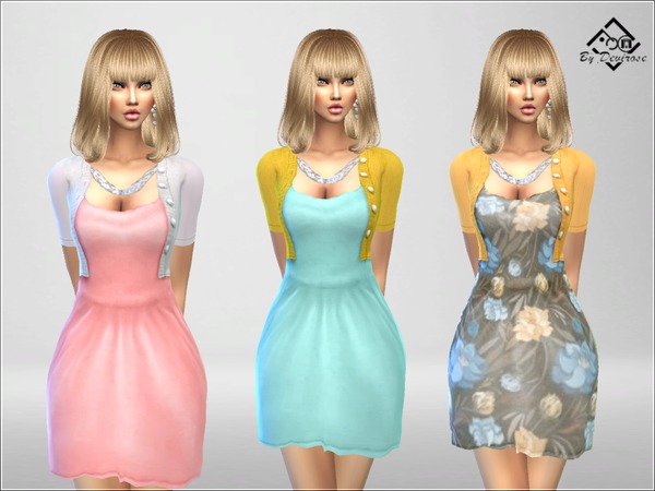 Sims 4 Happy Spring Day Dress by Devirose at TSR