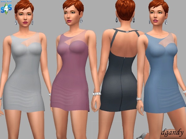 Sims 4 Party Dress Hannah by dgandy at TSR