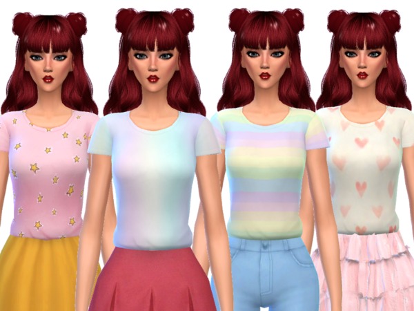 Sims 4 YouTuber Tee Shirts by Wicked Kittie at TSR