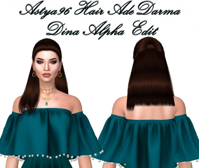 Sims 4 Ade Darma Hair Dina Alpha Edit at Astya96
