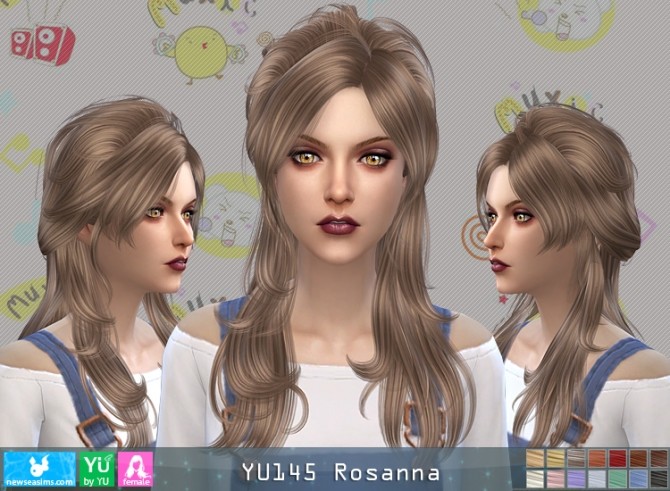 Sims 4 YU145 Rosanna hair (P) at Newsea Sims 4