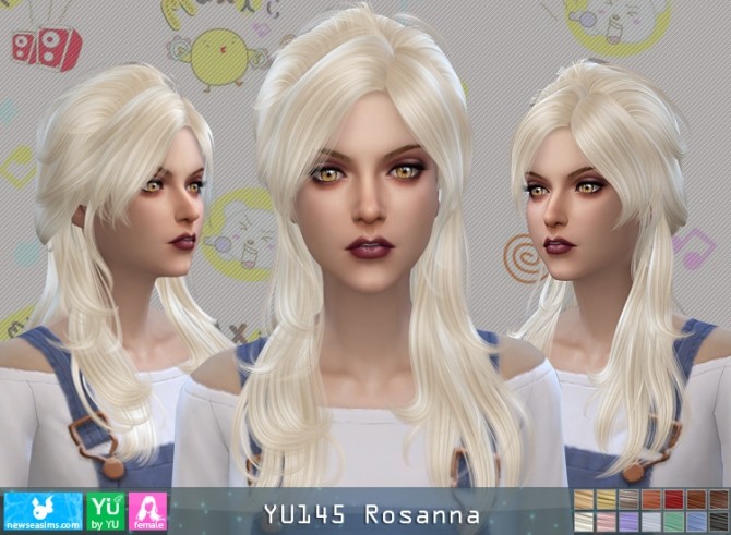 Sims 4 YU145 Rosanna hair (P) at Newsea Sims 4