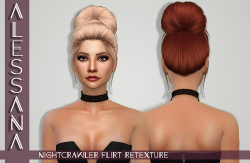 Sims 4 Nightcrawler Flirt Hair Retexture at Alessana Sims