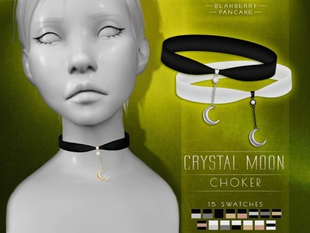 Crystal moon choker at Blahberry Pancake » Sims 4 Updates