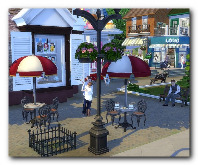 Sims 4 Shopping area of San Misano at Architectural tricks from Dalila