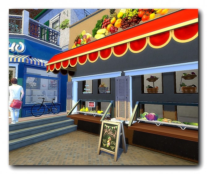 Sims 4 Shopping area of San Misano at Architectural tricks from Dalila