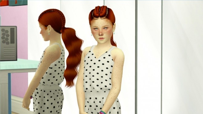 Sims 4 LEAH LILLITH NAKIA HAIR KIDS AND TODDLER VERSION at REDHEADSIMS