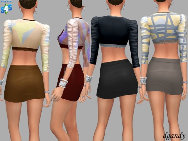 Sims 4 Puffed Sleeve Top by dgandy at TSR