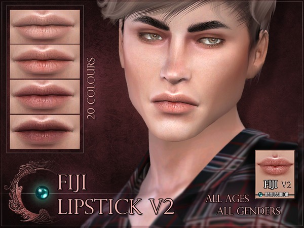 Sims 4 Fiji Lipstick V2 by RemusSirion at TSR