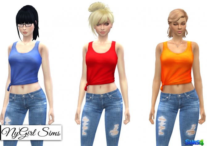 Side Tied Tank at NyGirl Sims » Sims 4 Updates