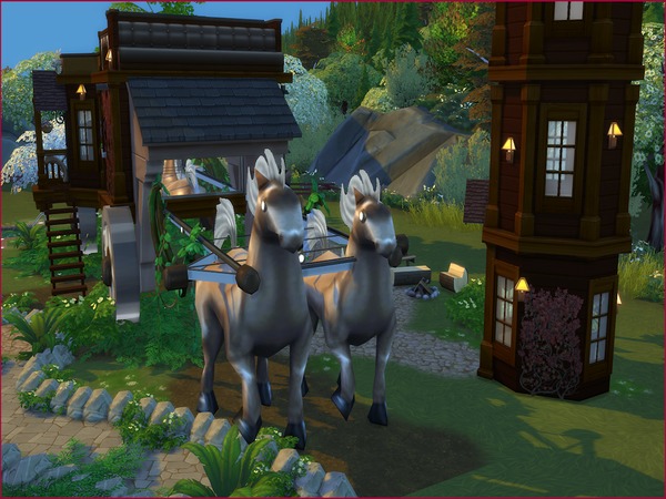 Sims 4 Hideaway Carriage House No CC by LCSims at TSR