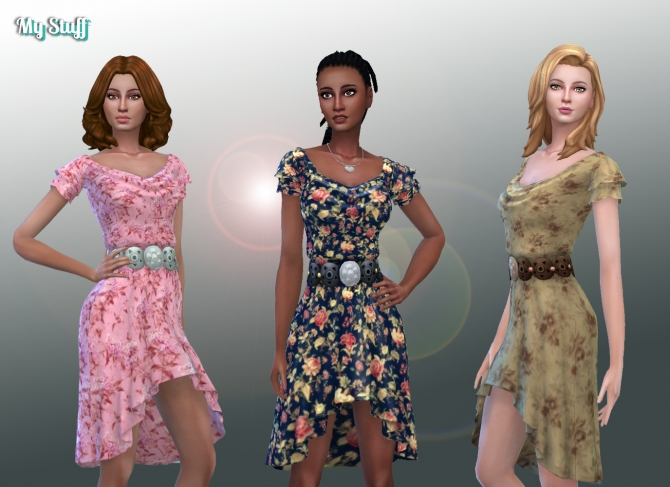 Springtime Dress at My Stuff » Sims 4 Updates