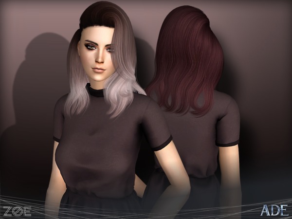 Sims 4 Zoe hair by Ade Darma at TSR