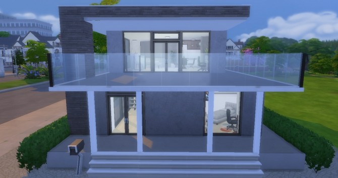 Sims 4 The Odd Cube house by NoteCat at TSR