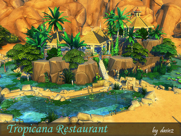 Sims 4 Tropicana Restaurant by dasie2 at TSR