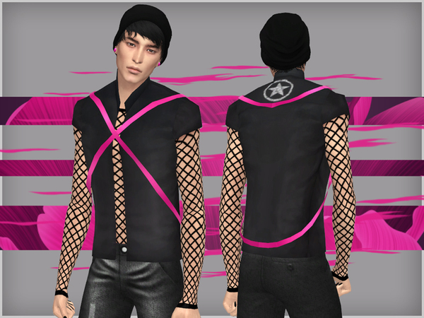 Sims 4 Midnight Stranger male top by WistfulCastle at TSR
