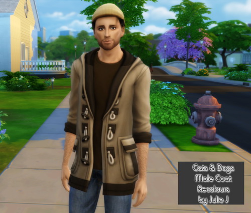 Sims 4 Male Cats&Dogs Coat Recolours at Julietoon – Julie J
