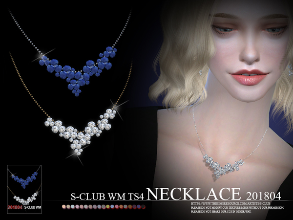 Sims 4 Necklace F 201804 by S Club WM at TSR