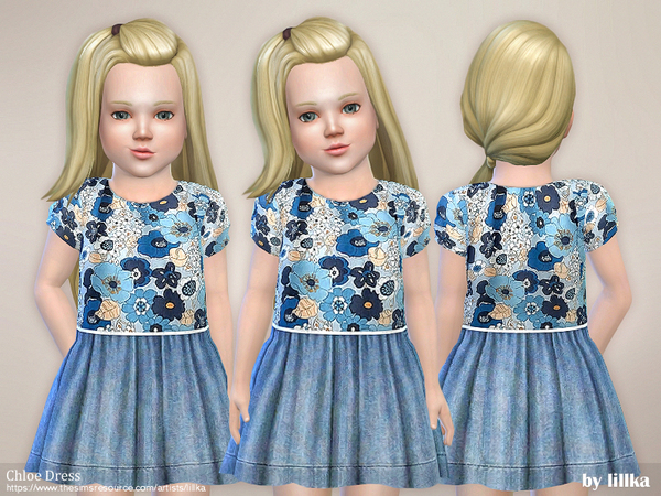Sims 4 Chloe Dress by lillka at TSR