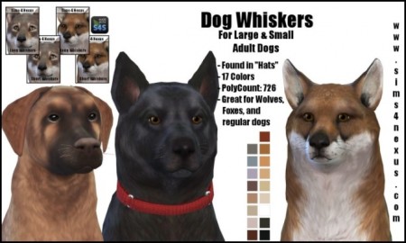 Dog Whiskers by SamanthaGump at Sims 4 Nexus