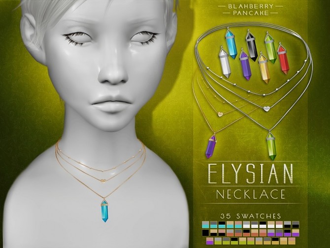 Sims 4 Elysian necklace at Blahberry Pancake