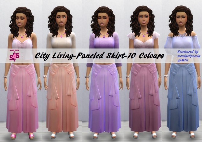 Sims 4 Paneled Skirt 10 Recolours by wendy35pearly at Mod The Sims