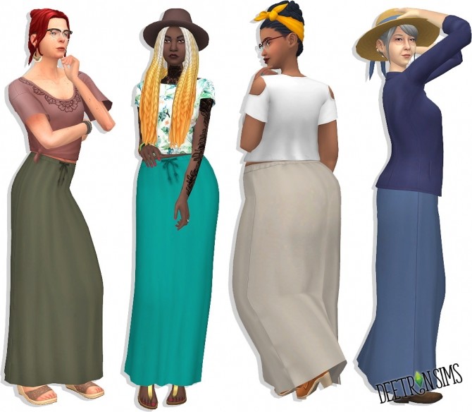 Sims 4 Solid Sally Skirt at Deetron Sims