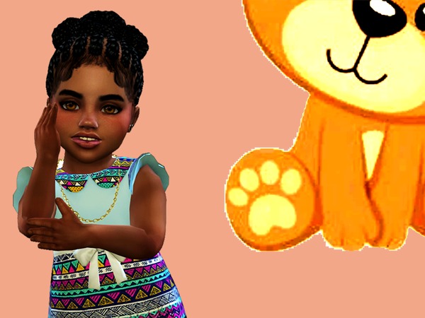 Sims 4 Toddler Braided Buns by drteekaycee at TSR
