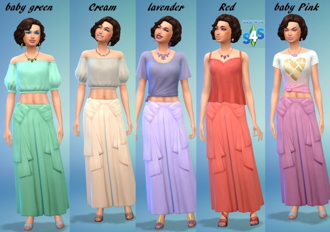 Sims 4 Paneled Skirt 10 Recolours by wendy35pearly at Mod The Sims