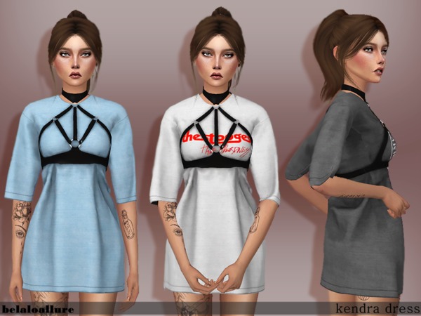 Sims 4 Kendra dress by belaloallure at TSR