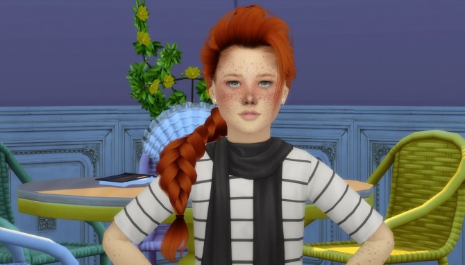 Sims 4 LEAH LILLITH ELSA HAIR KIDS AND TODDLER VERSION at REDHEADSIMS