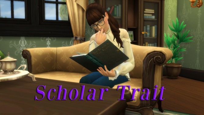 Sims 4 Scholar Trait by SweetMelodyxx at Mod The Sims