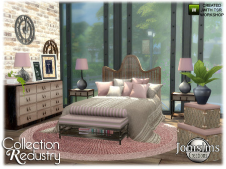 Redustry bedroom by jomsims at TSR » Sims 4 Updates