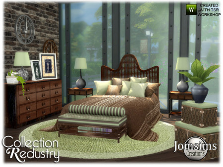 Redustry bedroom by jomsims at TSR » Sims 4 Updates