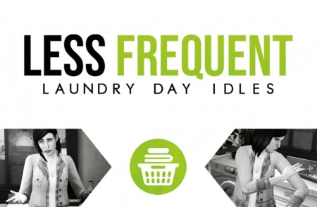 Less Frequent Laundry Day Idles by Foamimi at Mod The Sims