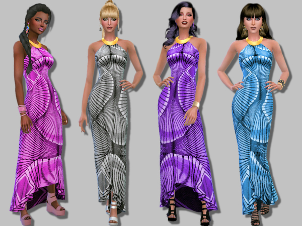 Sims 4 African Queen dress by Simalicious at TSR