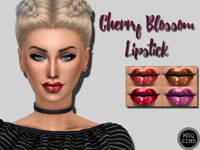 Sims 4 Cherry Blossom Lipstick at MSQ Sims