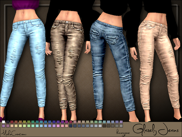 Sims 4 Jeans Glazely by MahoCreations at TSR