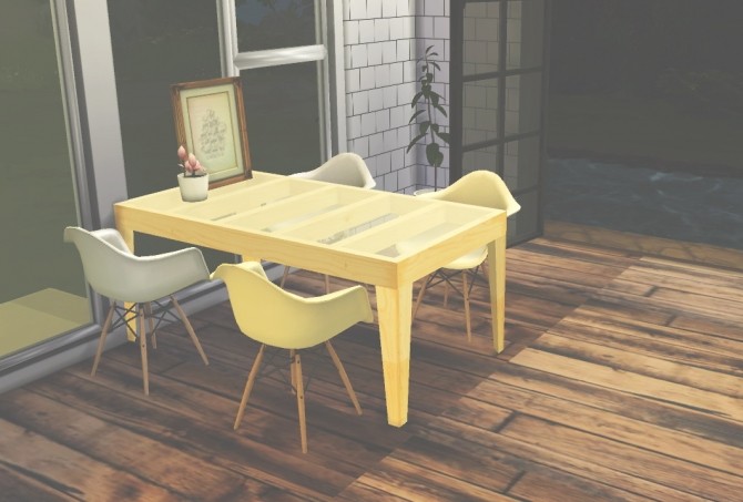 Sims 4 Handcrafted Dining Table at Ooh la la