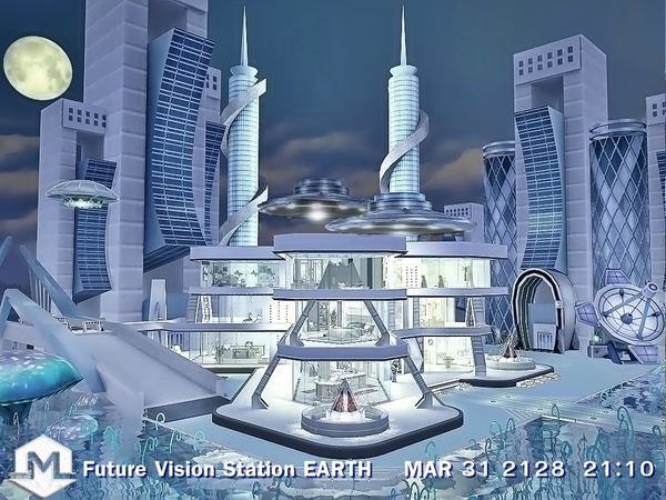 Sims 4 Future Vision Station EARTH by Moniamay72 at TSR
